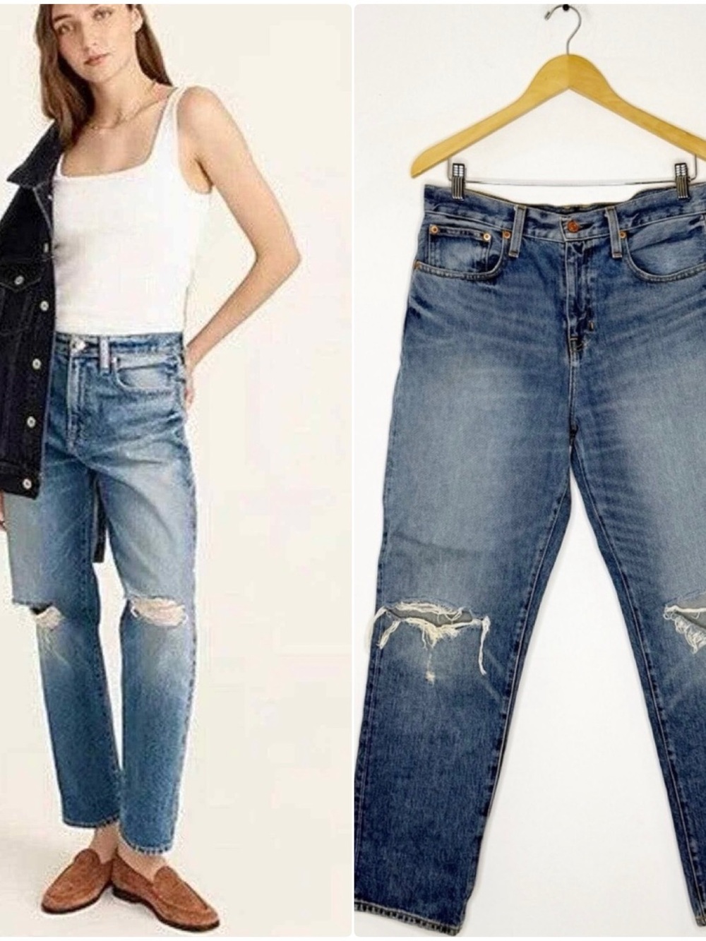 J.Crew Slouchy Boyfriend Jeans Southern Sky Wash Style BA646 Size 27